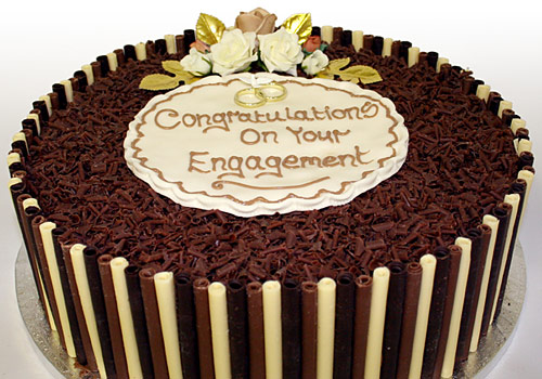 Chocolate engagement cake